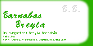 barnabas breyla business card